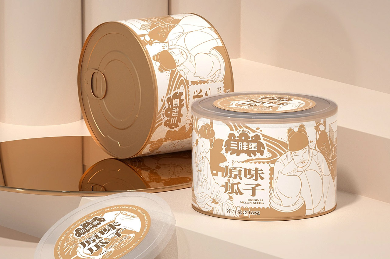 三胖蛋罐装瓜子概念包装设计