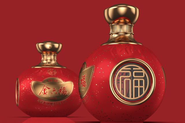 金六福锦囊妙白酒包装设计