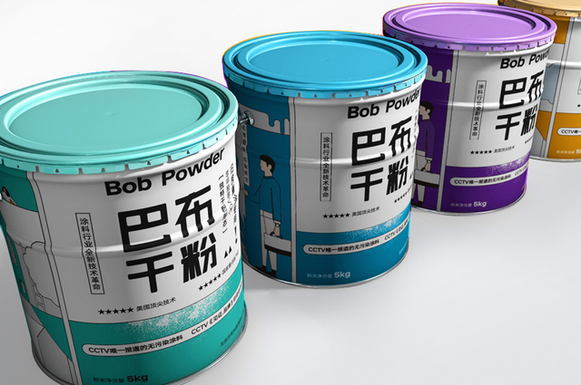 巴布干粉涂料包装设计