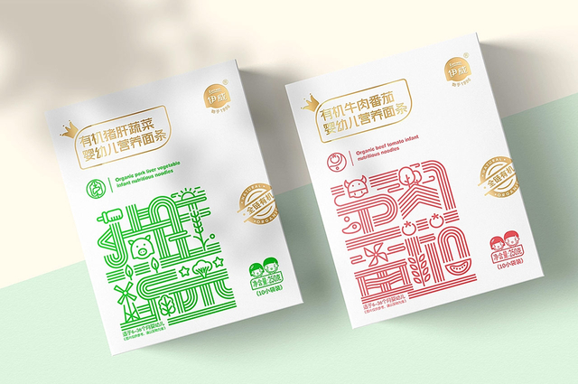 伊威有机面条包装设计