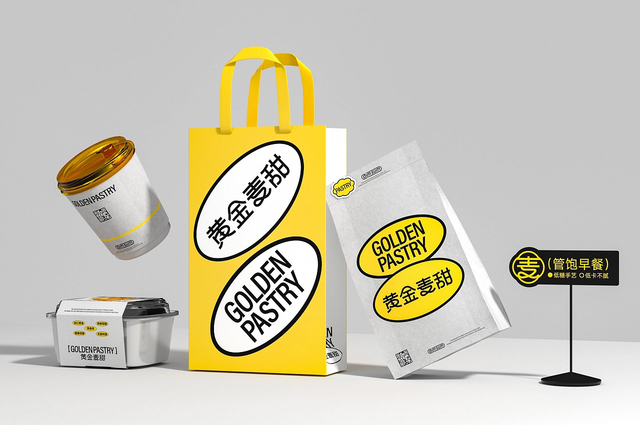 黄金麦甜烘焙品牌全案设计